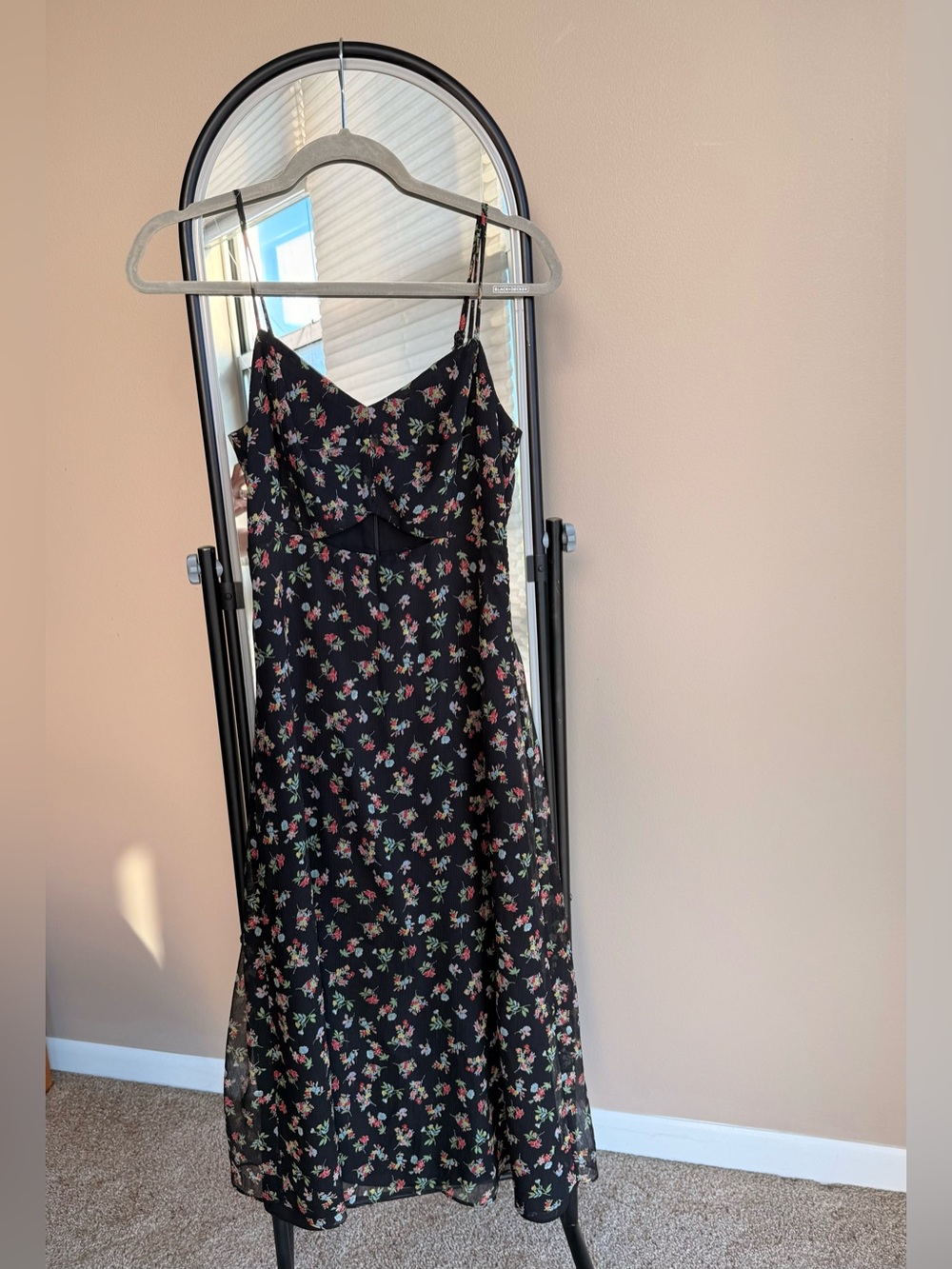 Bailey 44 Black Floral Maxi Slip Dress